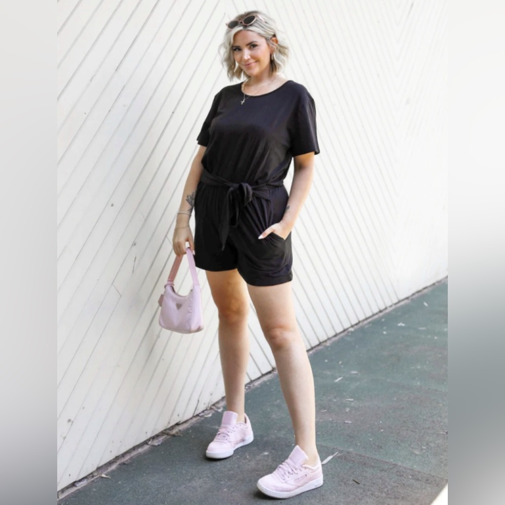 Smash and Tess shorty romper with tie
